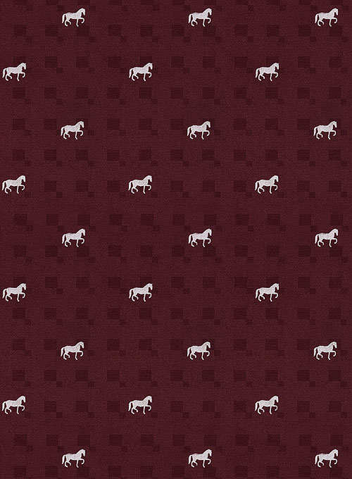 Cotton Horse Maroon Shirt - Half Sleeves