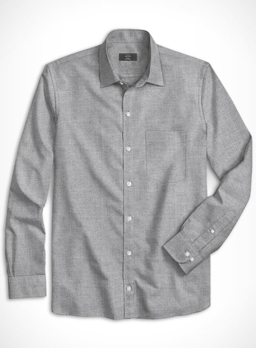 Cotton Herringbone Veni Shirt - Full Sleeves