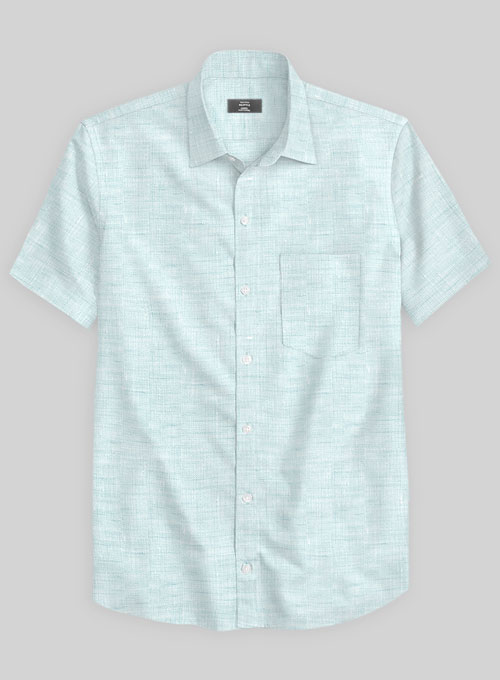Dublin Sky Blue Linen Shirt - Half Sleeves