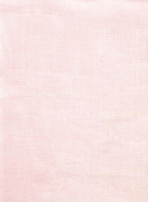 Dublin Baby Pink Linen Shirt  - Half Sleeves