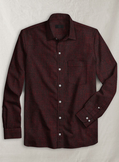 Dublin Wine Linen Shirt