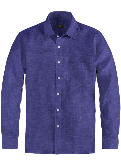 Egypt Blue Cotton Shirt - Full Sleeves