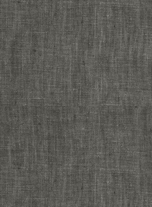 European Anchor Gray Linen Shirt - Half Sleeves - Click Image to Close