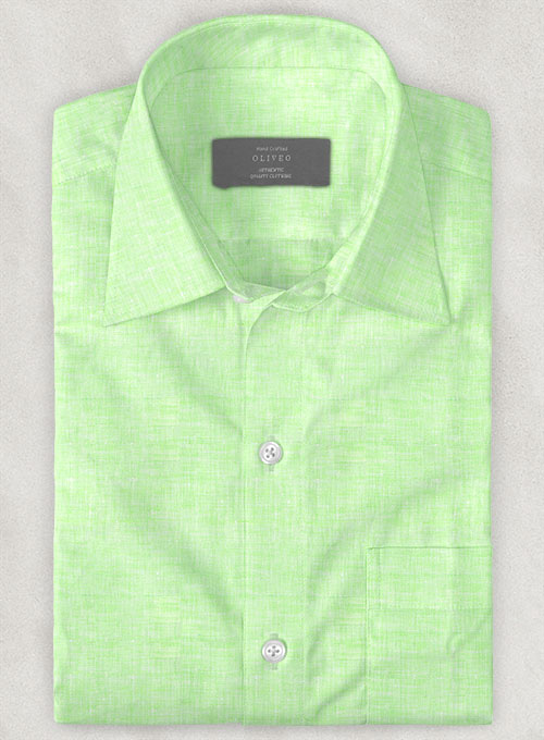 European Light Green Shirt - Half Sleeves - Click Image to Close