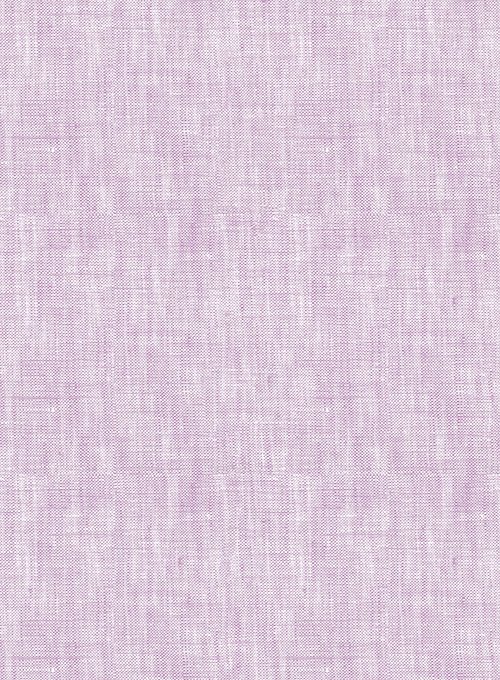 European Light Violet Linen Shirt - Half Sleeves - Click Image to Close
