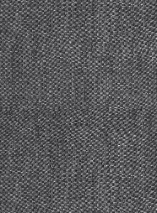 European Anchor Gray Linen Western Style Shirt - Half Sleeves - Click Image to Close