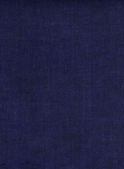 European Indigo Blue Linen Shirt - Full Sleeves