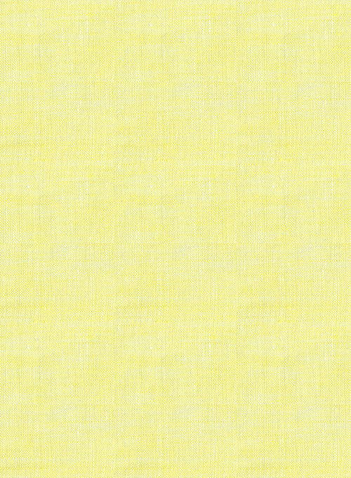European Yellow Linen Shirt - Full Sleeves - Click Image to Close