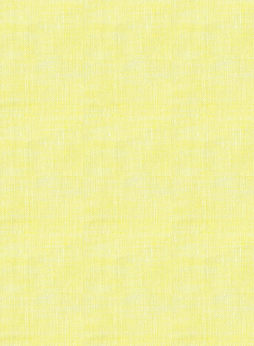 European Yellow Linen Shirt - Half Sleeves