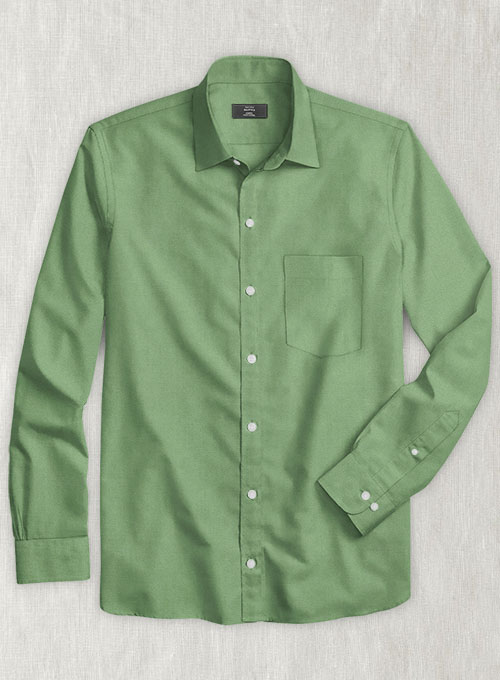 Fern Green Stretch Twill Shirt - Click Image to Close