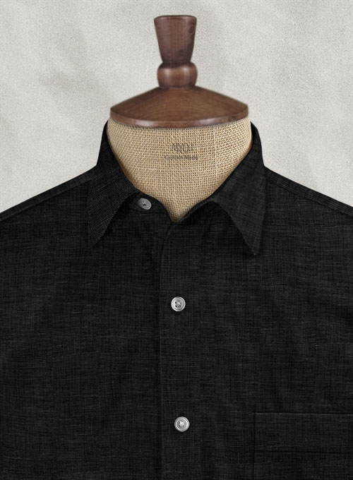 Filafil Poplene Black Shirt - Half Sleeves - Click Image to Close