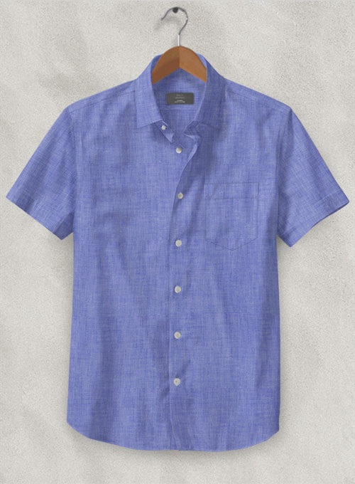 Filafil Poplene Blue Shirt - Half Sleeves