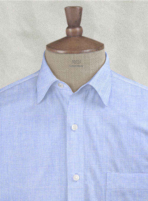 Filafil Poplene Sky Blue Shirt - Half Sleeves
