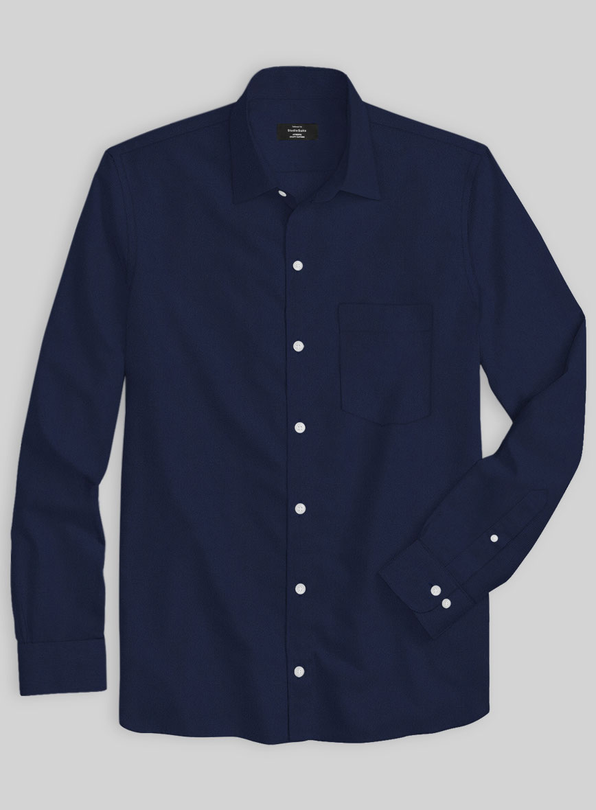 Giza Air Blue Cotton Shirt- Full Sleeves