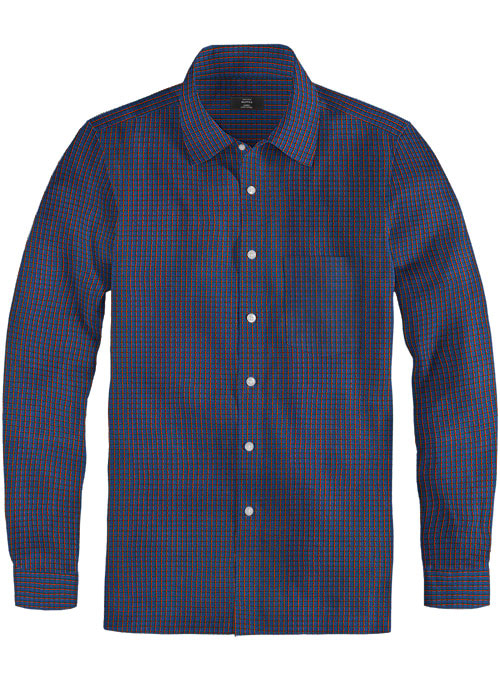 Giza Blue Lagoon Cotton Shirt - Full Sleeves : Made To Measure Custom ...