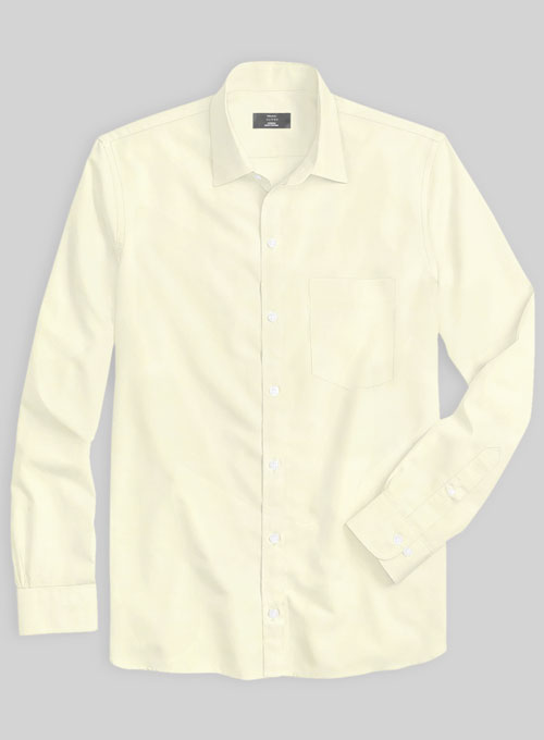 Giza Cream Cotton Shirt- Full Sleeves - Click Image to Close
