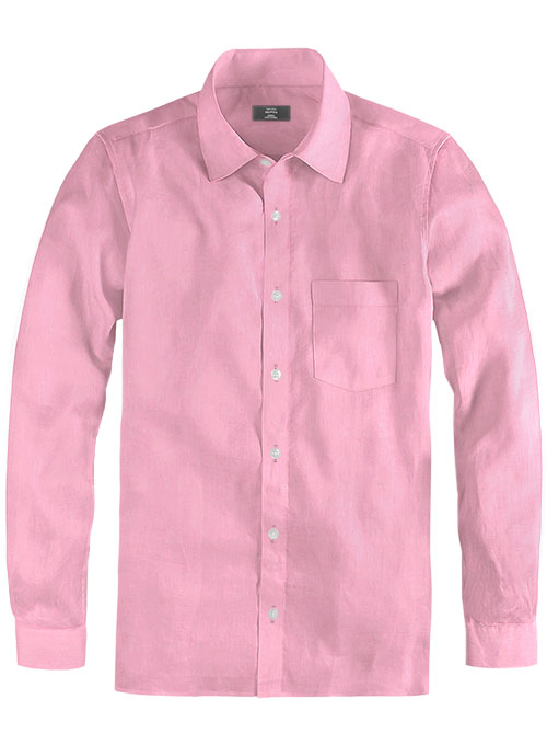 Giza Dark Pink Cotton Shirt- Full Sleeves