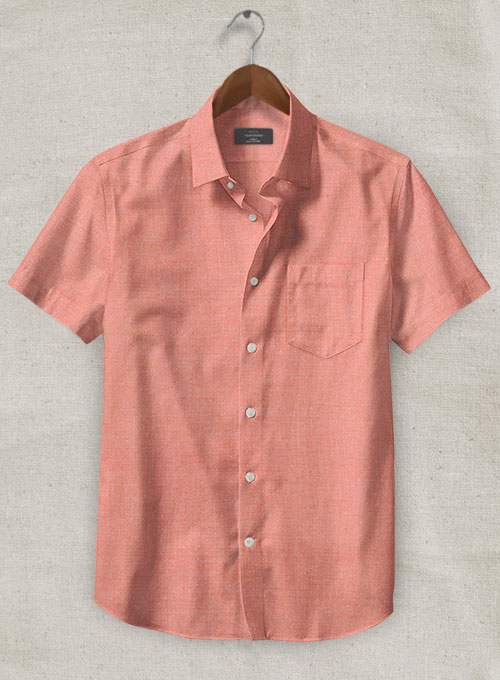 Giza Fazer Pink Cotton Shirt - Half Sleeves