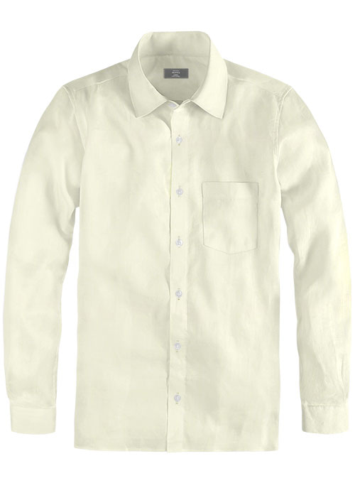 Giza Lemon Cotton Shirt- Full Sleeves