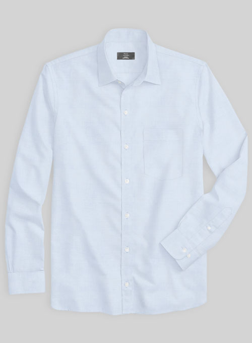 Giza Light Blue Cotton Shirt- Full Sleeves - Click Image to Close