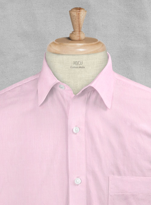 Giza Light Pink Cotton Shirt - Half Sleeves - Click Image to Close