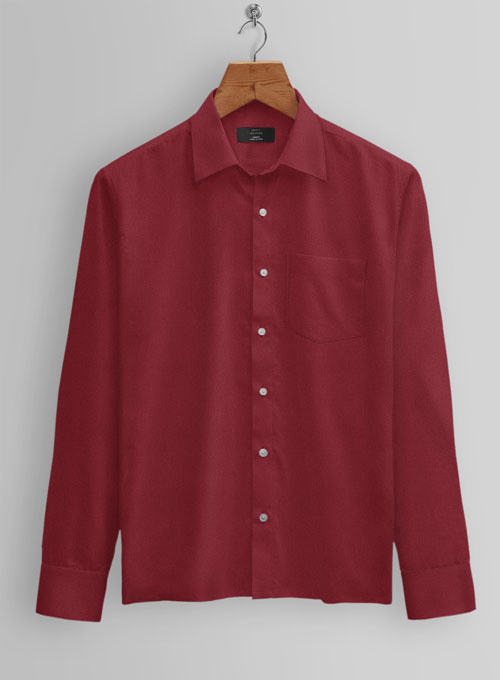 Giza Maroon Cotton Shirt- Full Sleeves - Click Image to Close