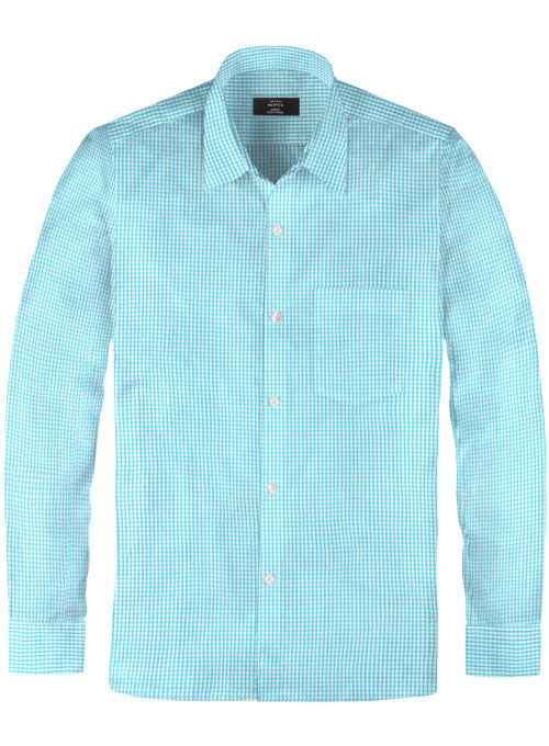 Giza Prince Blue Cotton Shirt