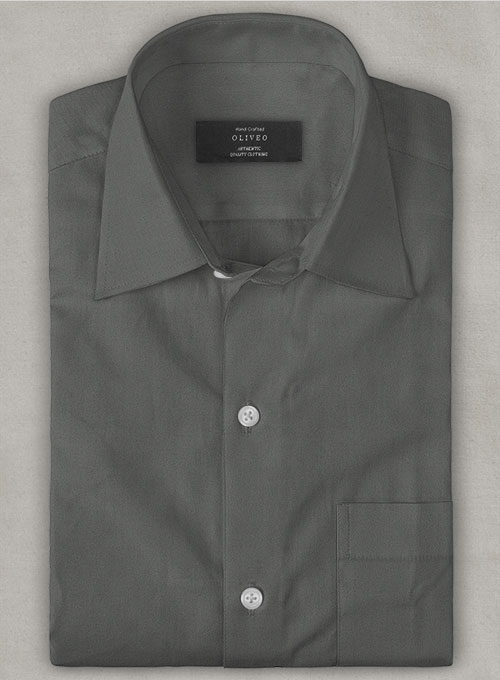 Graphite Stretch Poplene Shirt - Half Sleeves