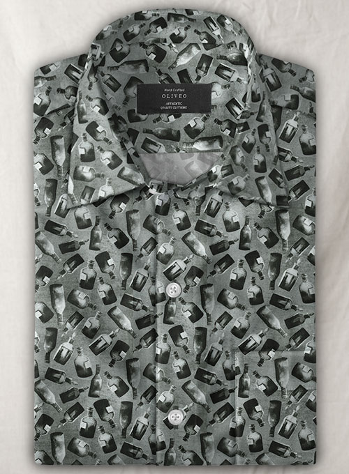 Italian Cotton Decanter Shirt - Half Sleeves