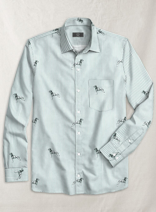 Italian Cotton Dalmatian Shirt - Click Image to Close