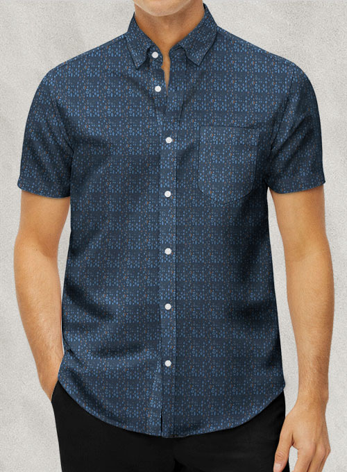 Italian Crono Cotton Shirt - Half Sleeves - Click Image to Close