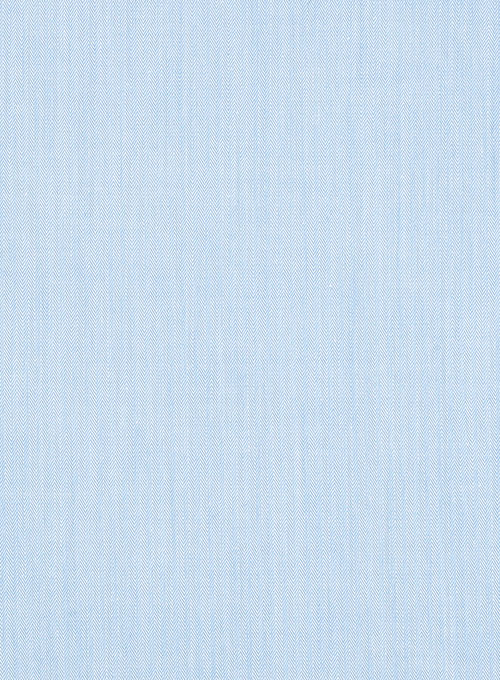 Italian Fine Herringbone Blue Shirt - Click Image to Close