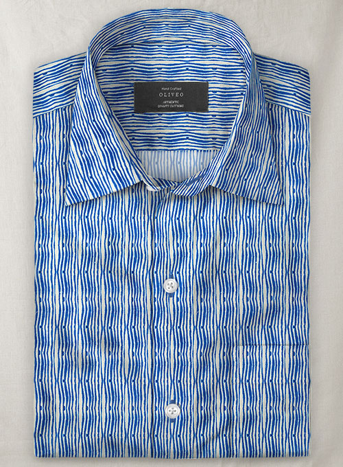 Italian Cotton Tolina Shirt - Half Sleeves - Click Image to Close