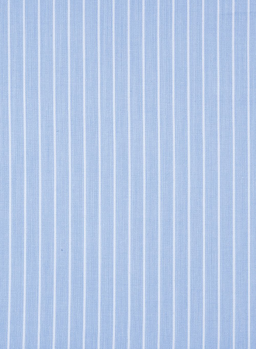 Italian Cotton Blue Stripes Shirt - Half Sleeves