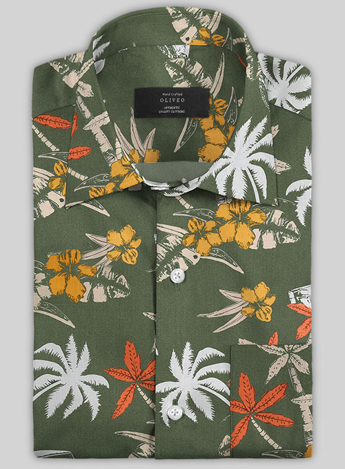 Italian Cotton Jamaica Shirt- Half Sleeves - Click Image to Close
