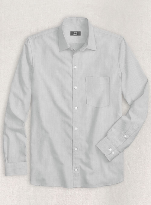 Italian Herringbone Gray Shirt - Click Image to Close