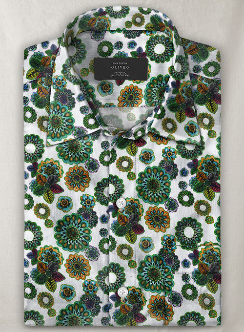 Italian Linen Palli Shirt - Half Sleeves