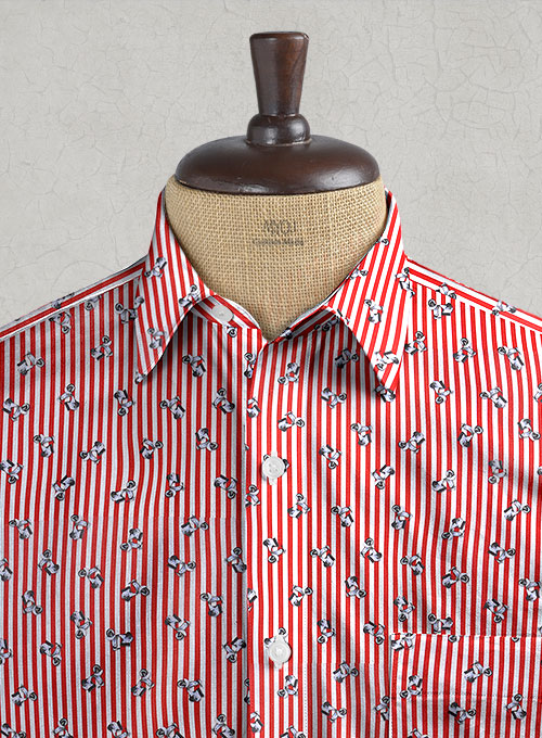 Italian Scooter Cotton Shirt - Half Sleeves