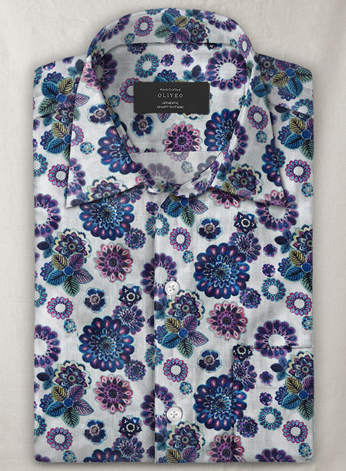 Italian Linen Aicara Shirt  - Half Sleeves