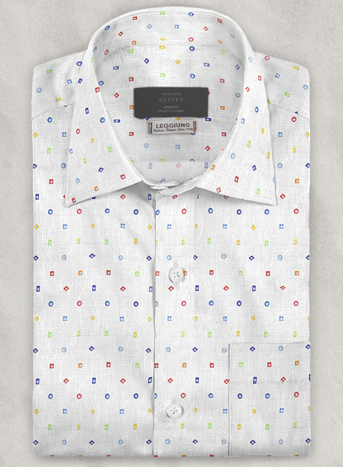 Leggiuno Linen Elixa Shirt - Half Sleeves - Click Image to Close