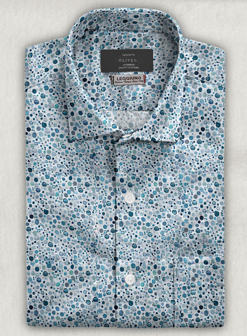 Leggiuno Linen Ello Shirt - Half Sleeves - Click Image to Close