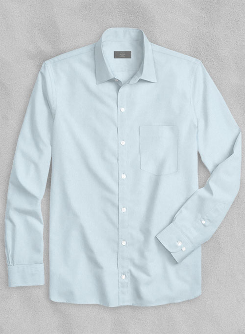 Light Blue Stretch Poplene Shirt - Click Image to Close