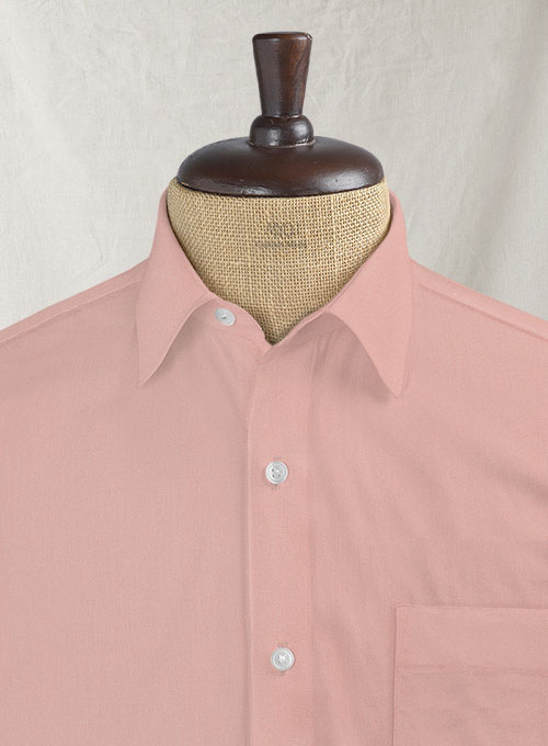 Man Pink Stretch Poplene Shirt - Half Sleeves - Click Image to Close