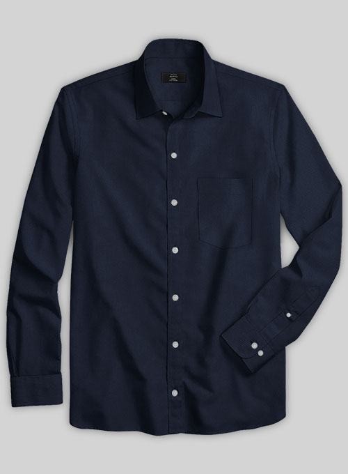 Navy Stretch Twill Shirt