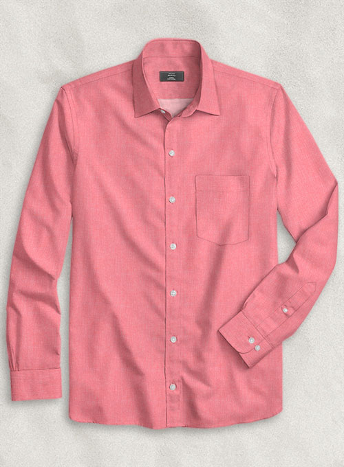 Pink Luxury Twill Shirt - Full Sleeves - Click Image to Close