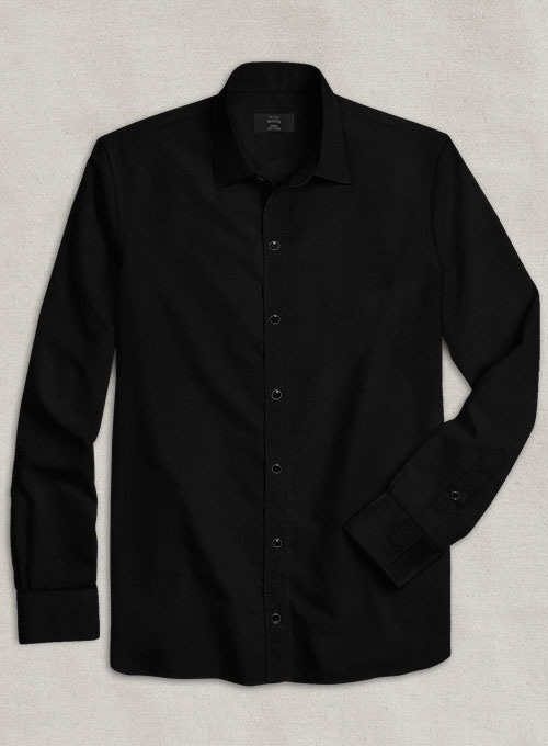 Plain Front Black Tuxedo Shirt - Click Image to Close