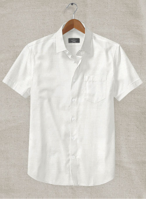 Pure Natural Linen Shirt - Half Sleeves