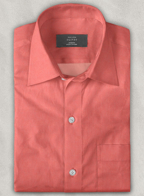 Red Luxury Twill Shirt - Half Sleeves - Click Image to Close