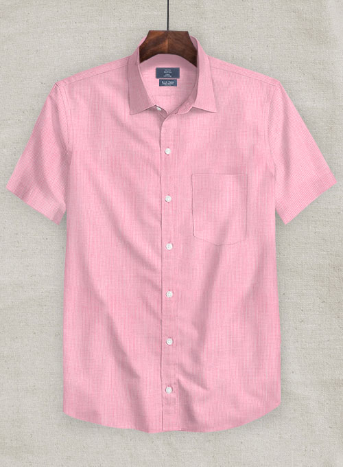 S.I.C. Tess. Italian Cotton Hot Pink Shirt - Half Sleeves