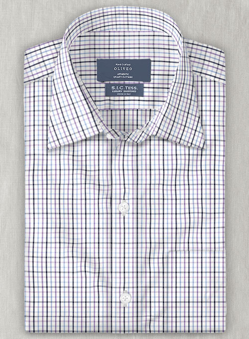 S.I.C. Tess. Italian Cotton Azzure Shirt - Half Sleeves